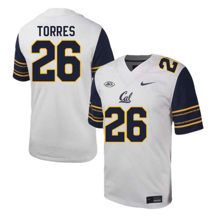 California Golden Bears #26 Isaac Torres ACC Conference College Football Jerseys Stitched-White